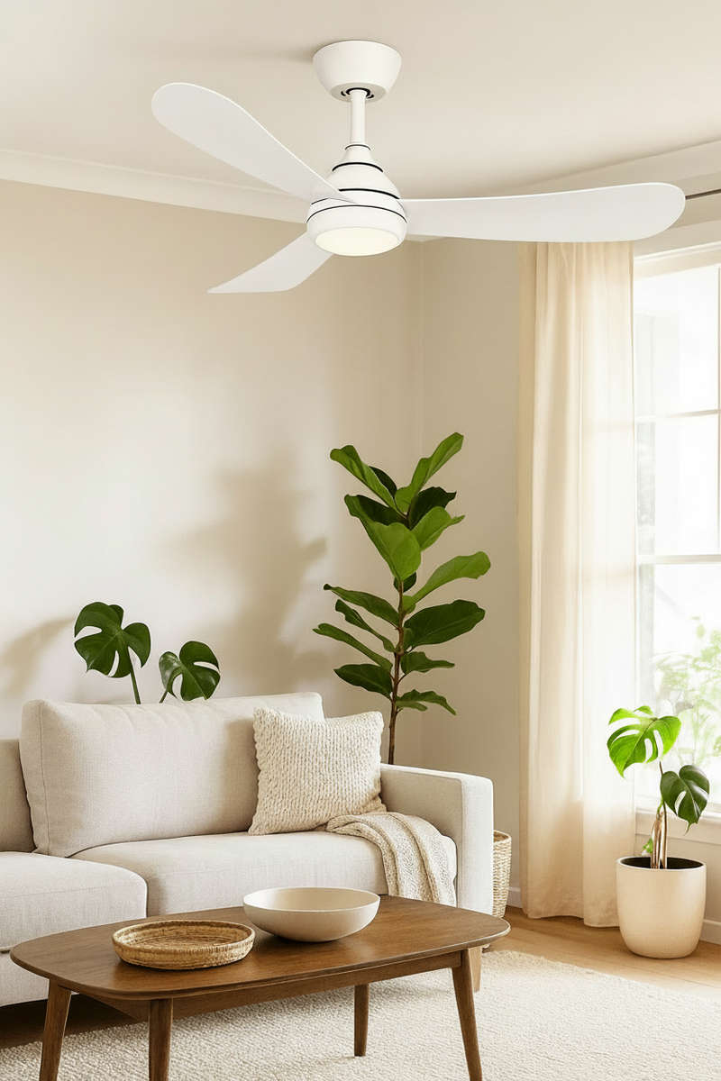White 38" LED Ceiling Fan