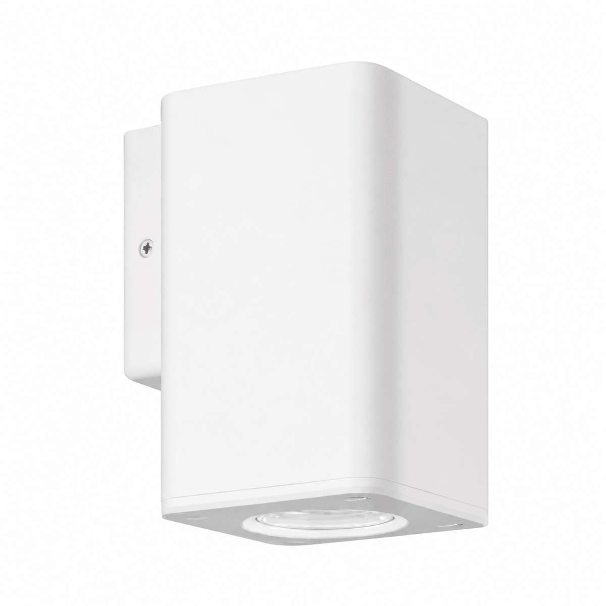 White Down Facing Square IP54 Wall Light