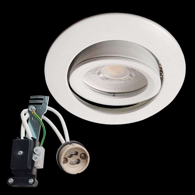 Oliver White Downlight Tilt - Die-Cast Aluminium