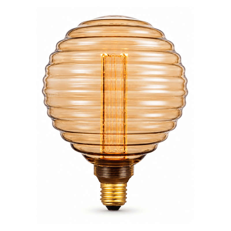 Decorative LED Bulb - G125 Horizontal Ribbed Filament Bulb