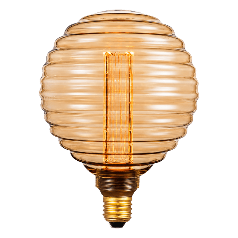 Decorative LED Bulb - G125 Horizontal Ribbed Filament Bulb