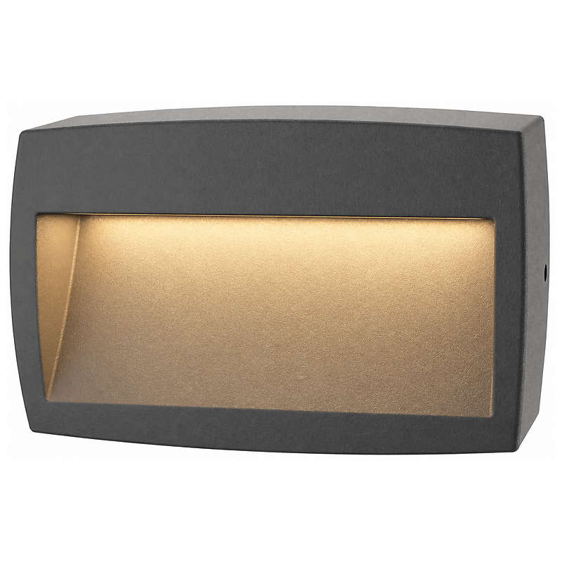 Rectangular LED Surface Mount Step Light - Black