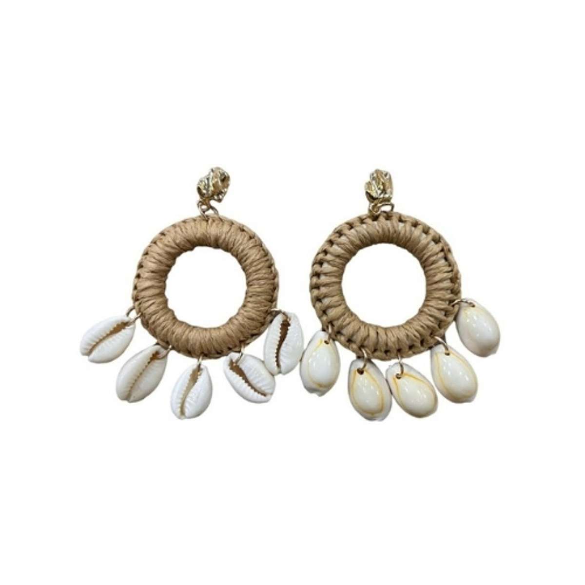 Drop Earings - Boho Shell Cowrie