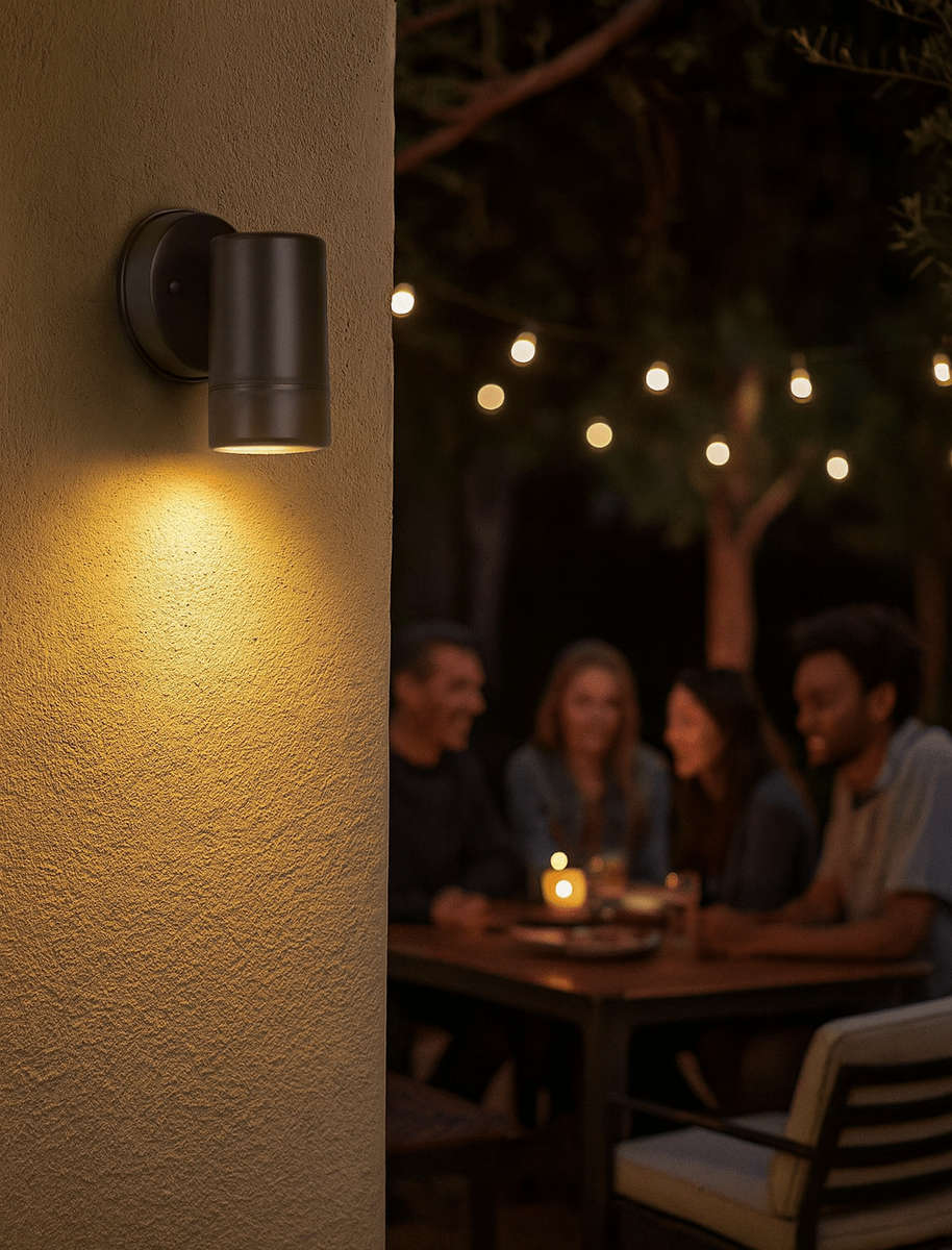 Black Outdoor Wall Light - Down-Facing