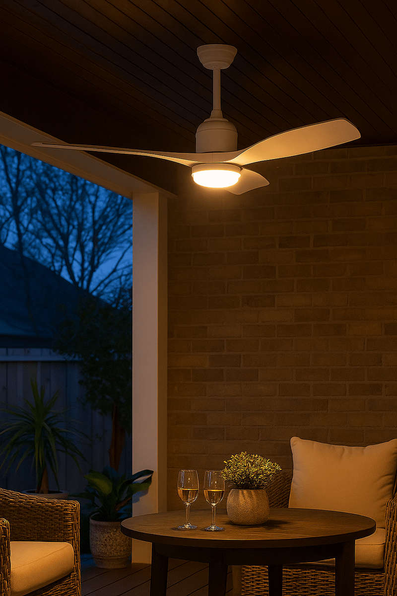 Waterproof White Outdoor Ceiling Fan