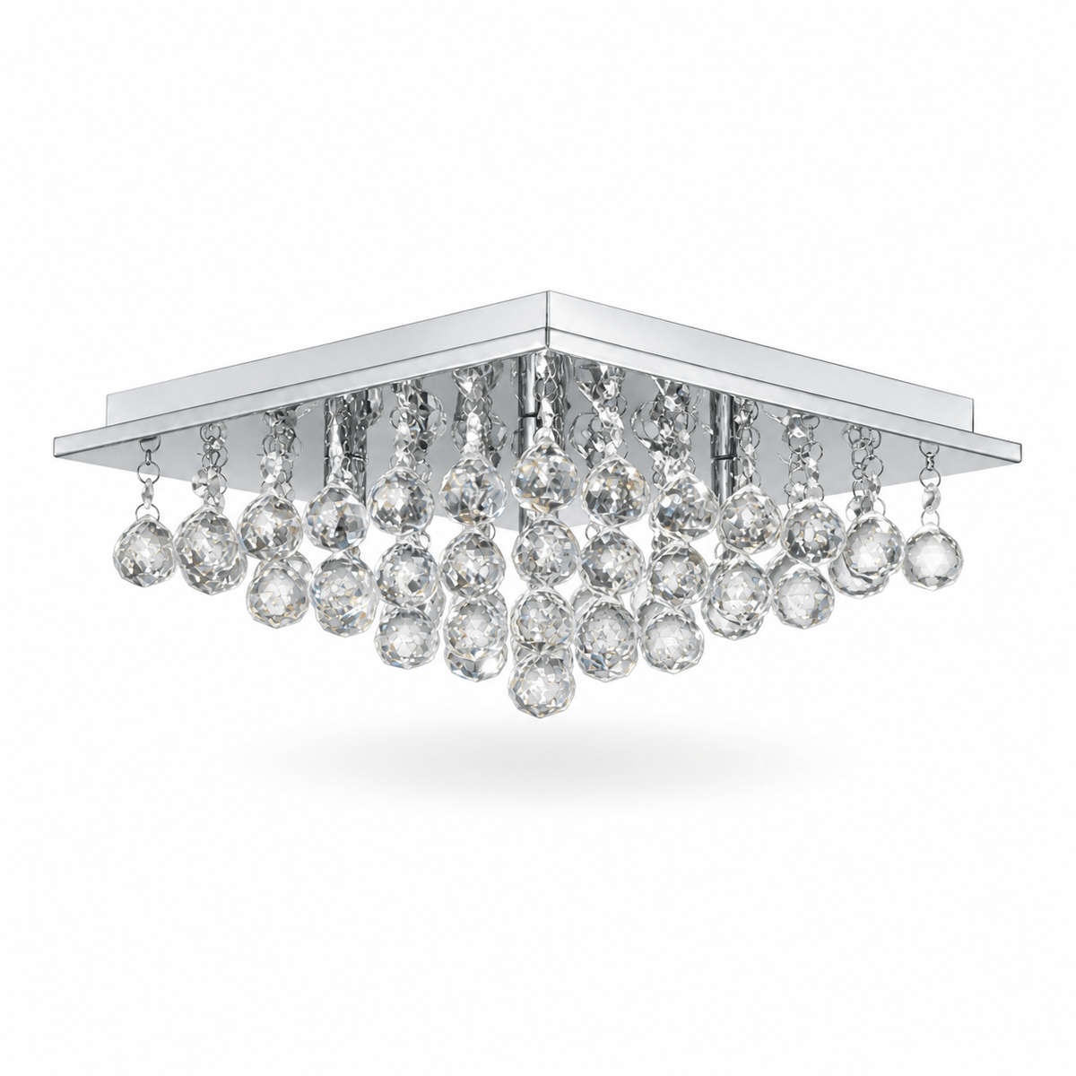 Small Square Crystal K9 Ceiling Fitting