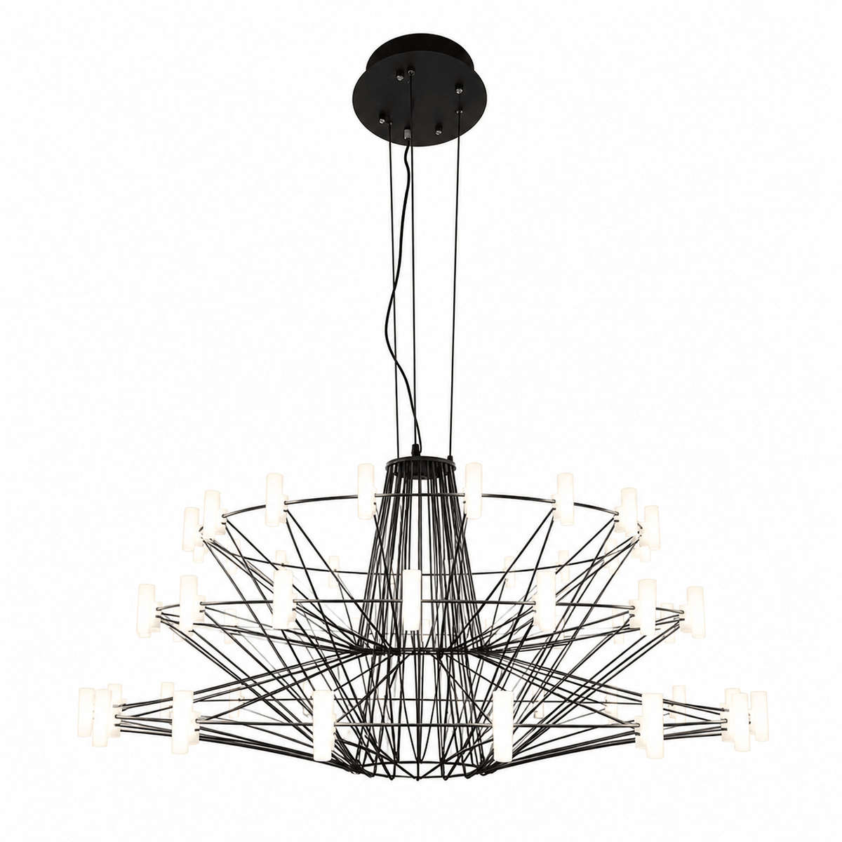 Axis Black Metal Pendant Light with Acrylic Diffuser