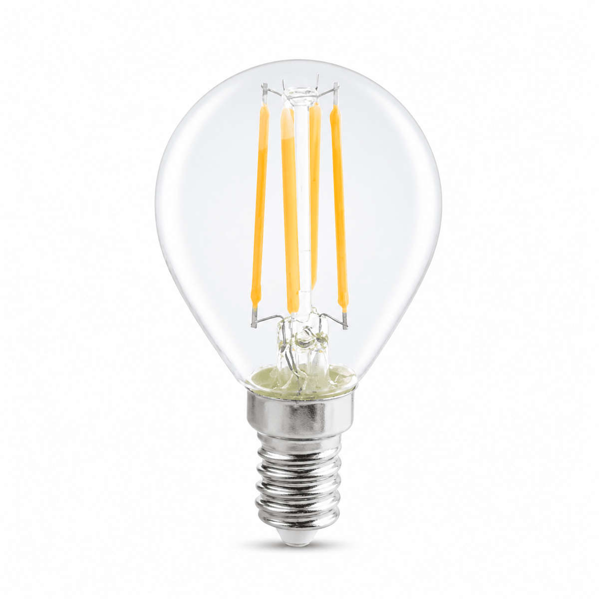 4W Dimmable Clear Golf Ball Filament LED Bulb  E14, 2700K Warm White