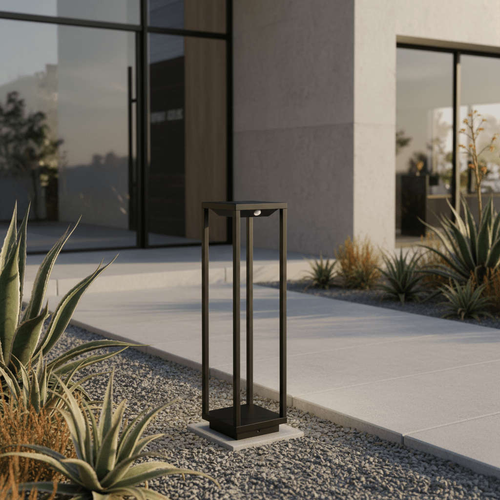 Vertigo Solar Bollard - Black