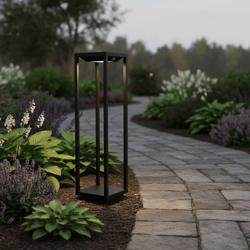 Vertigo Solar Bollard - Black