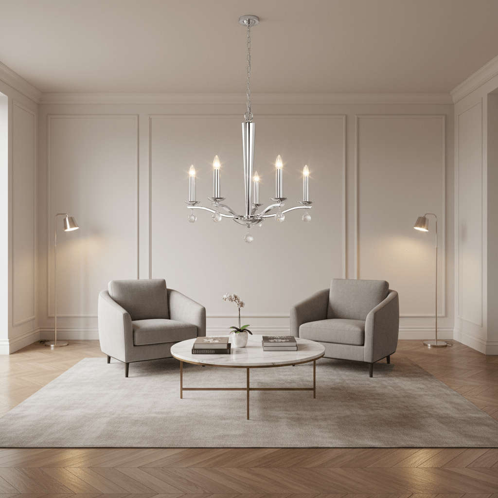 5 Arm Candelabra Chandelier