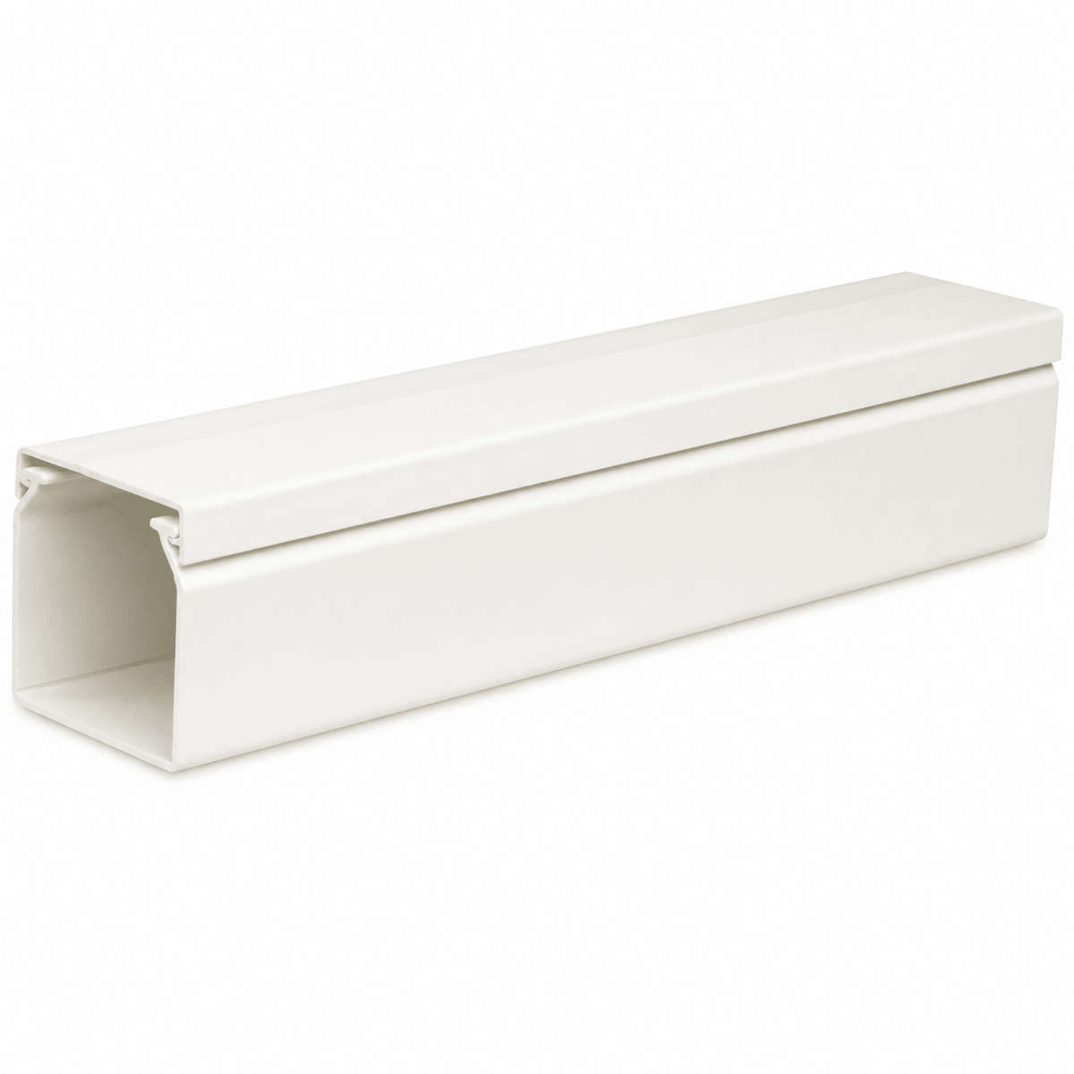 White Solid Cable Trunking - 60 × 40mm, 2m