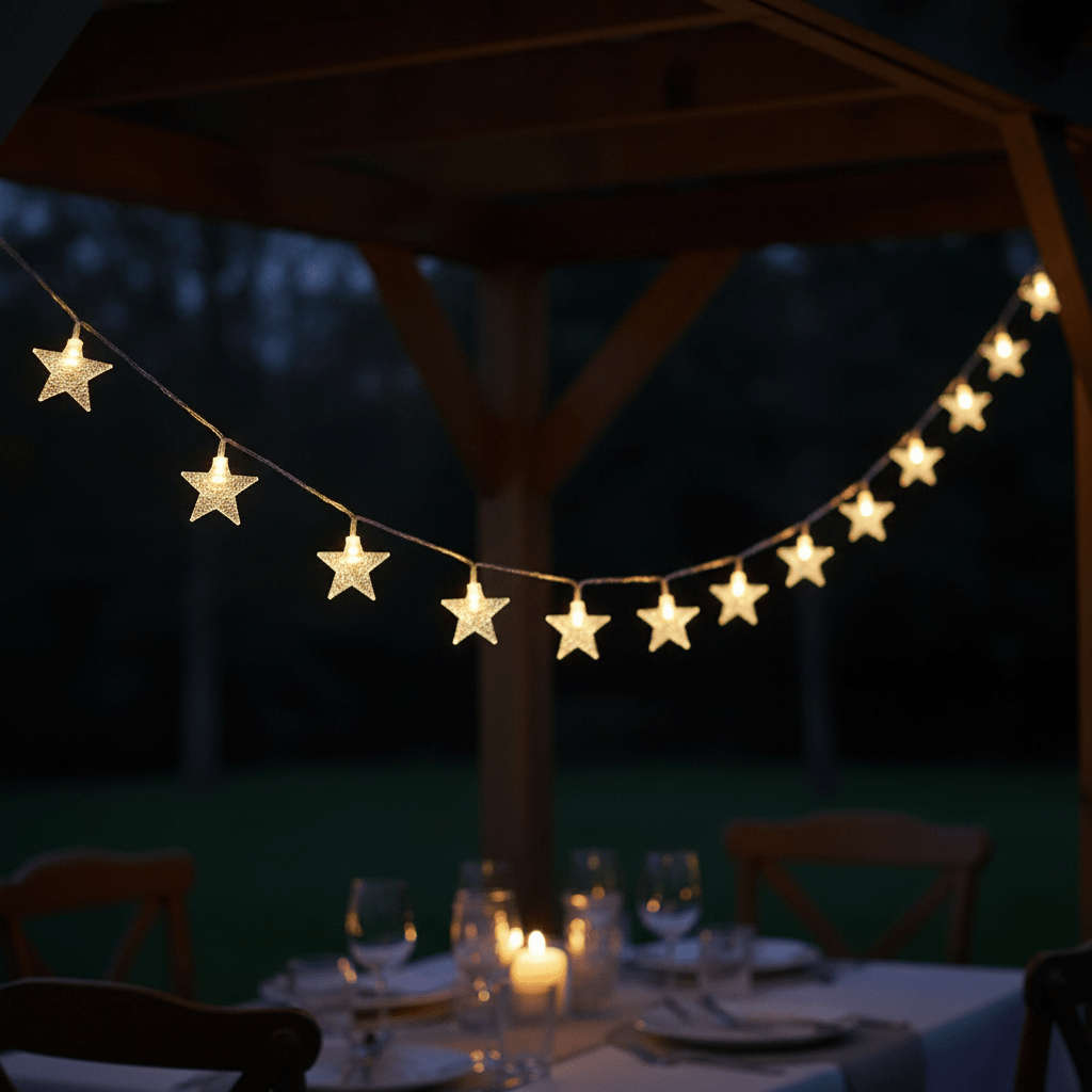 Star Christmas String Light - 5M - Battery Operated