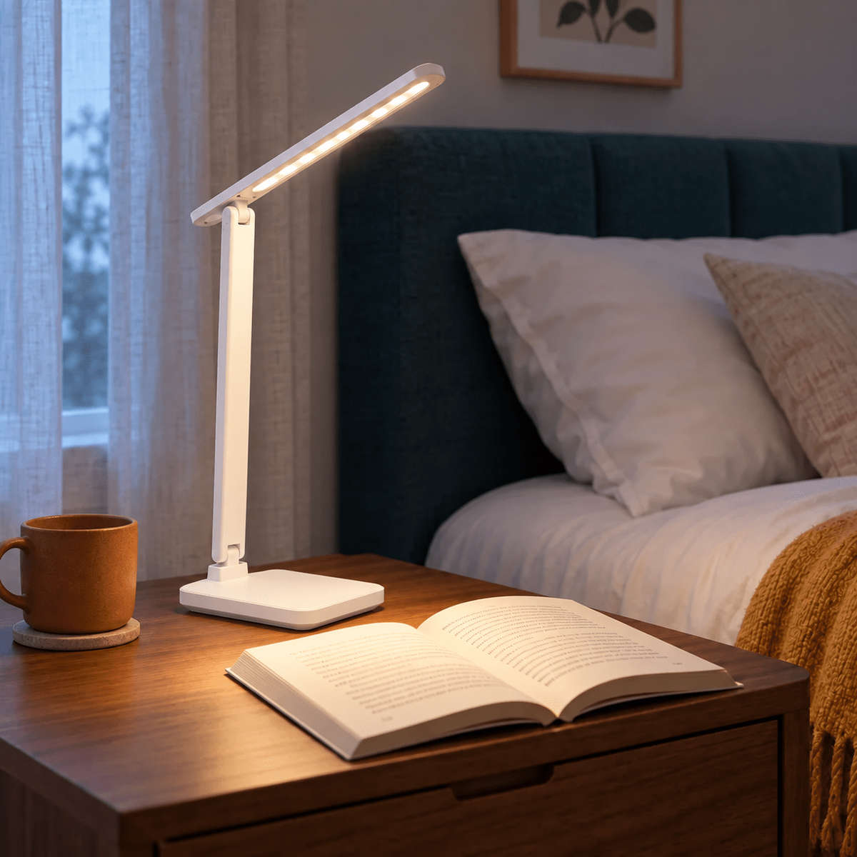 Multi-Functional Rechargeable Folding Desk Lamp - White