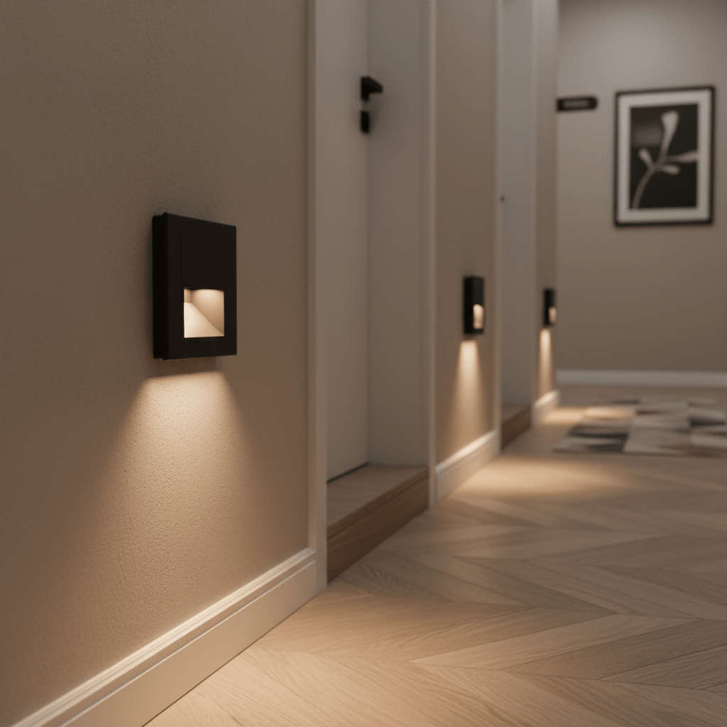 Belmont Recessed Indoor LED Step Light - Black