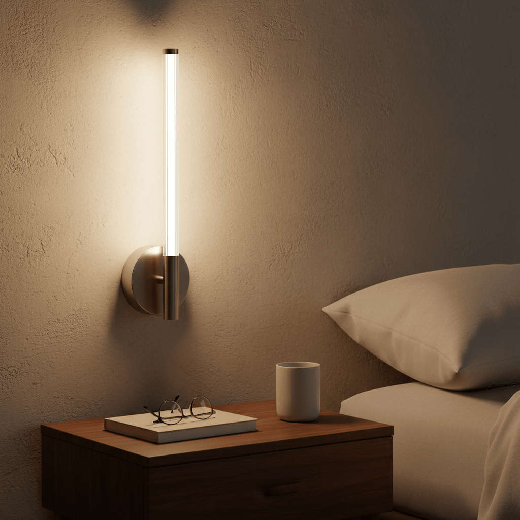 Satin Chrome LED Wall Light, 8W, 4000K