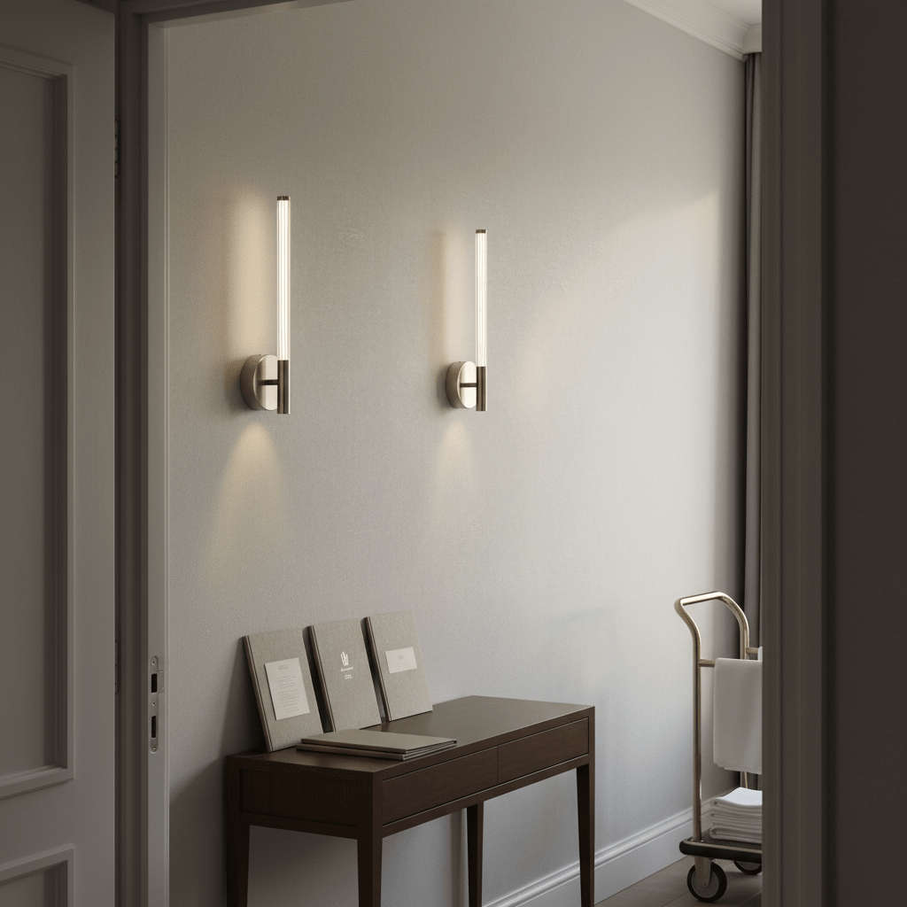 Satin Chrome LED Wall Light, 8W, 4000K