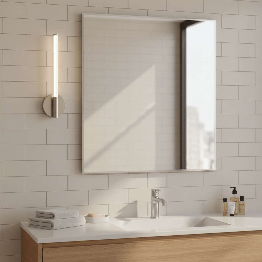 Satin Chrome LED Wall Light, 8W, 4000K