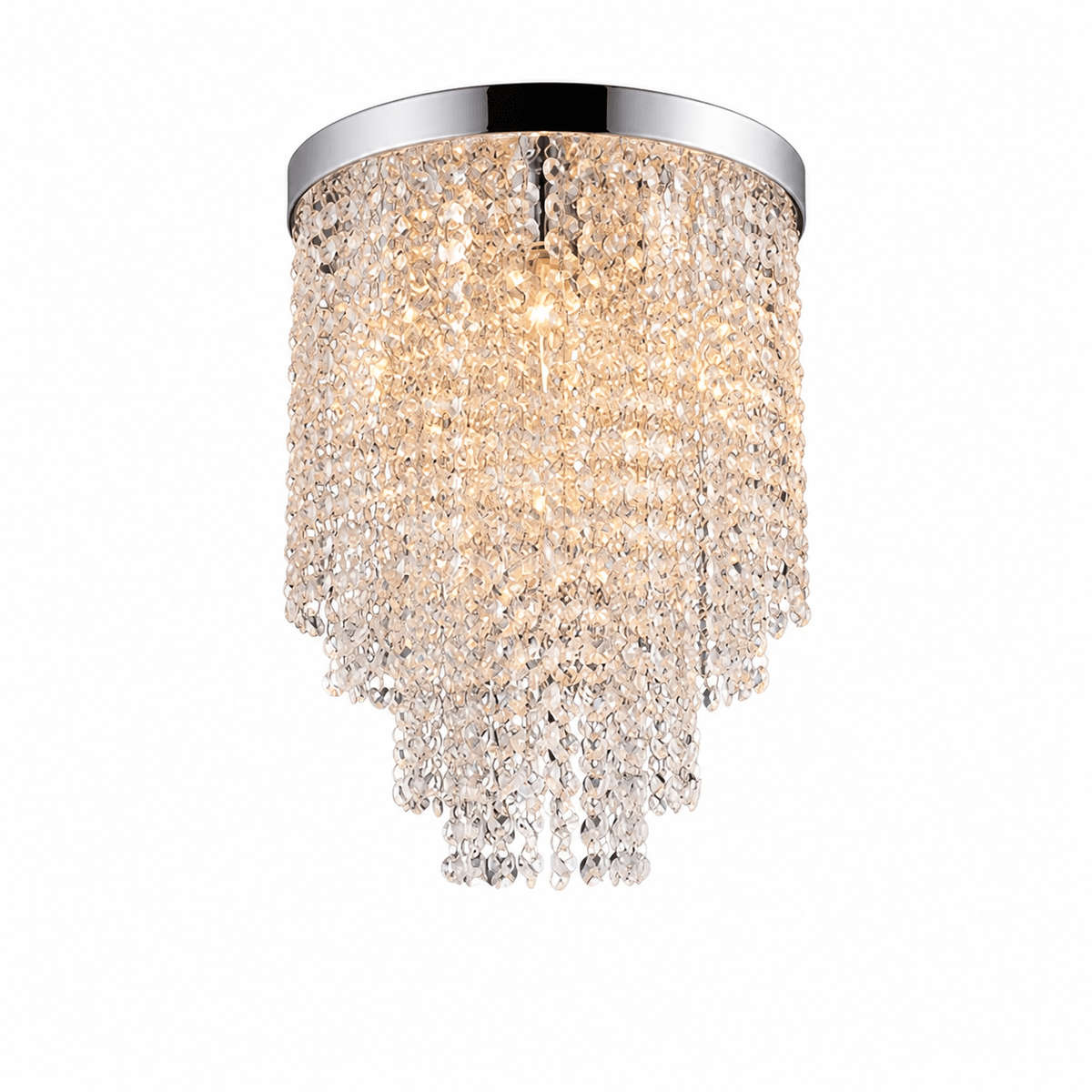 G9 LED Small Round K9 Crystal Ceiling Fitting