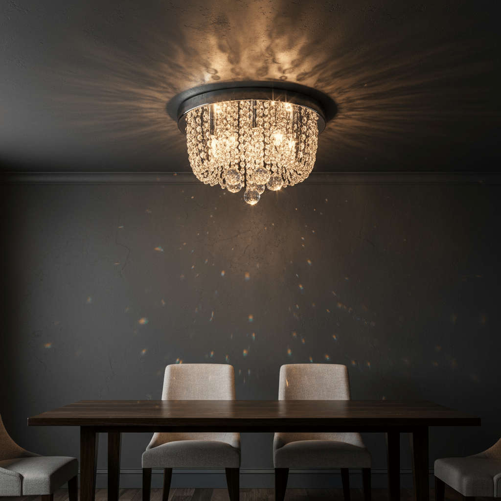 3.5W G9 LED Lily K9 Crystal Ceiling Fitting