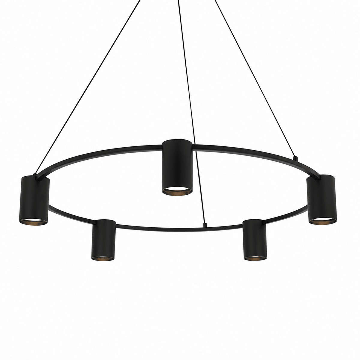 Occhio Round 5 Light Pendant - Black