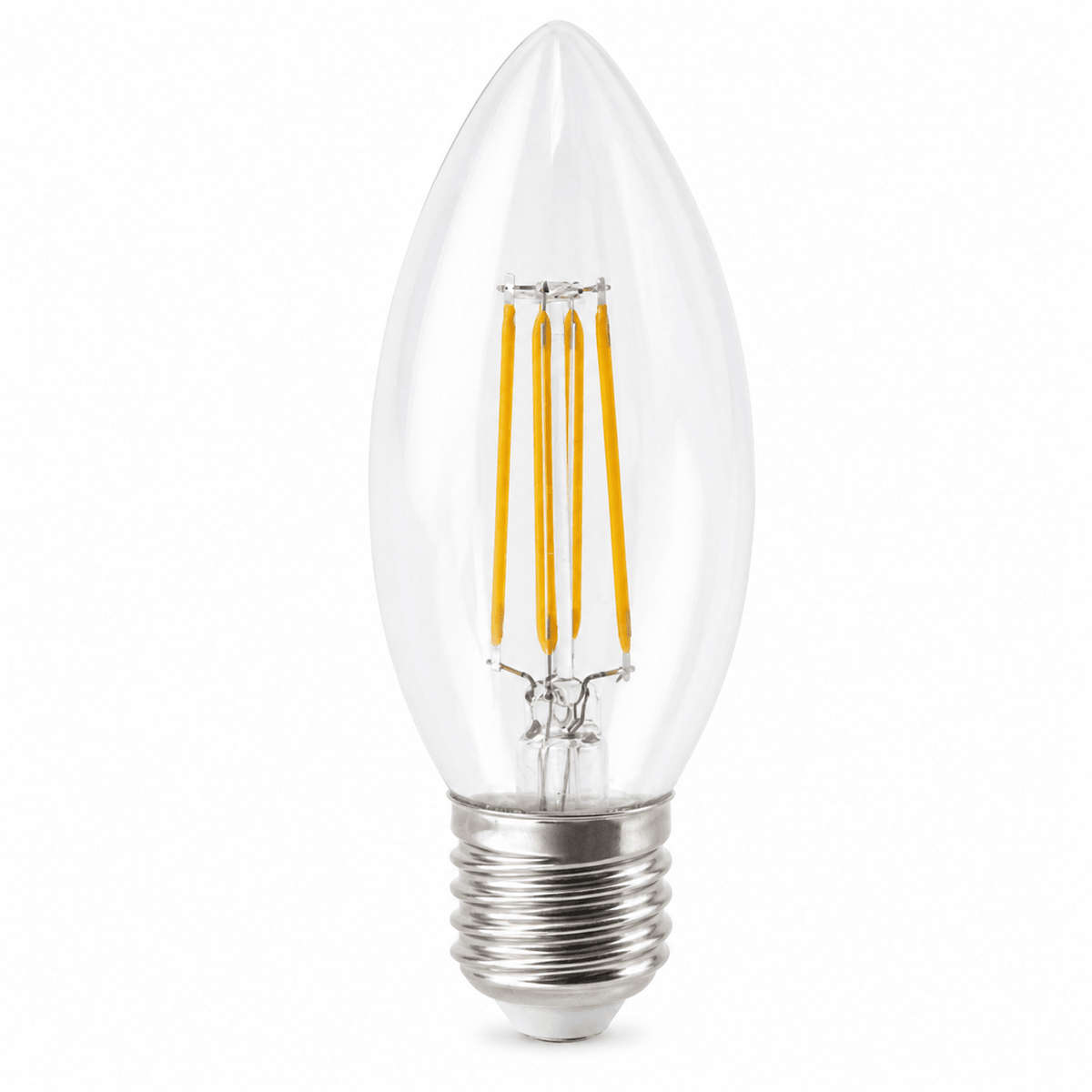 4.5W White Candle LED Bulb  E27, 4000K Cool White