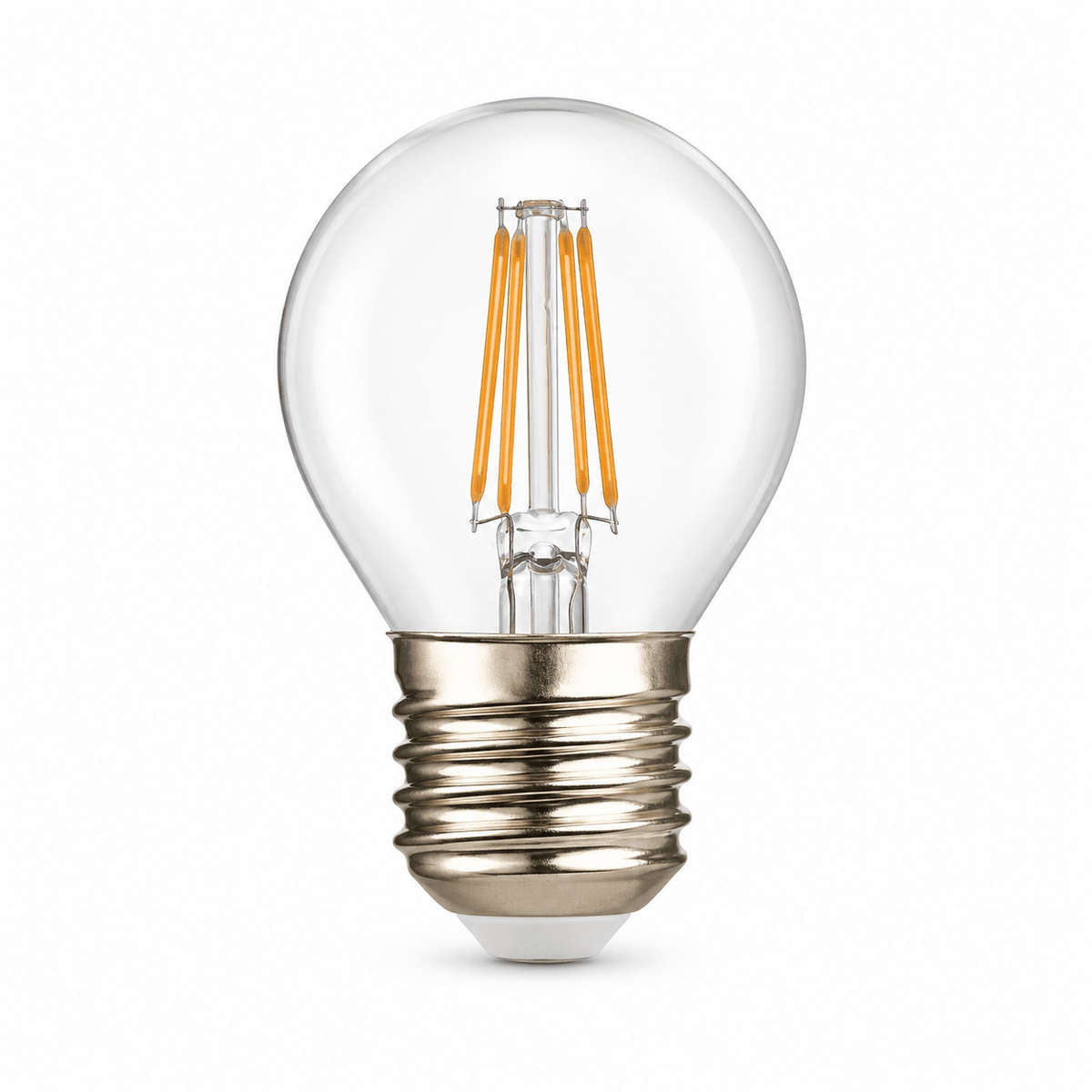 4W Dimmable Clear Golf Ball Filament LED Bulb  E27, 2700K Warm White