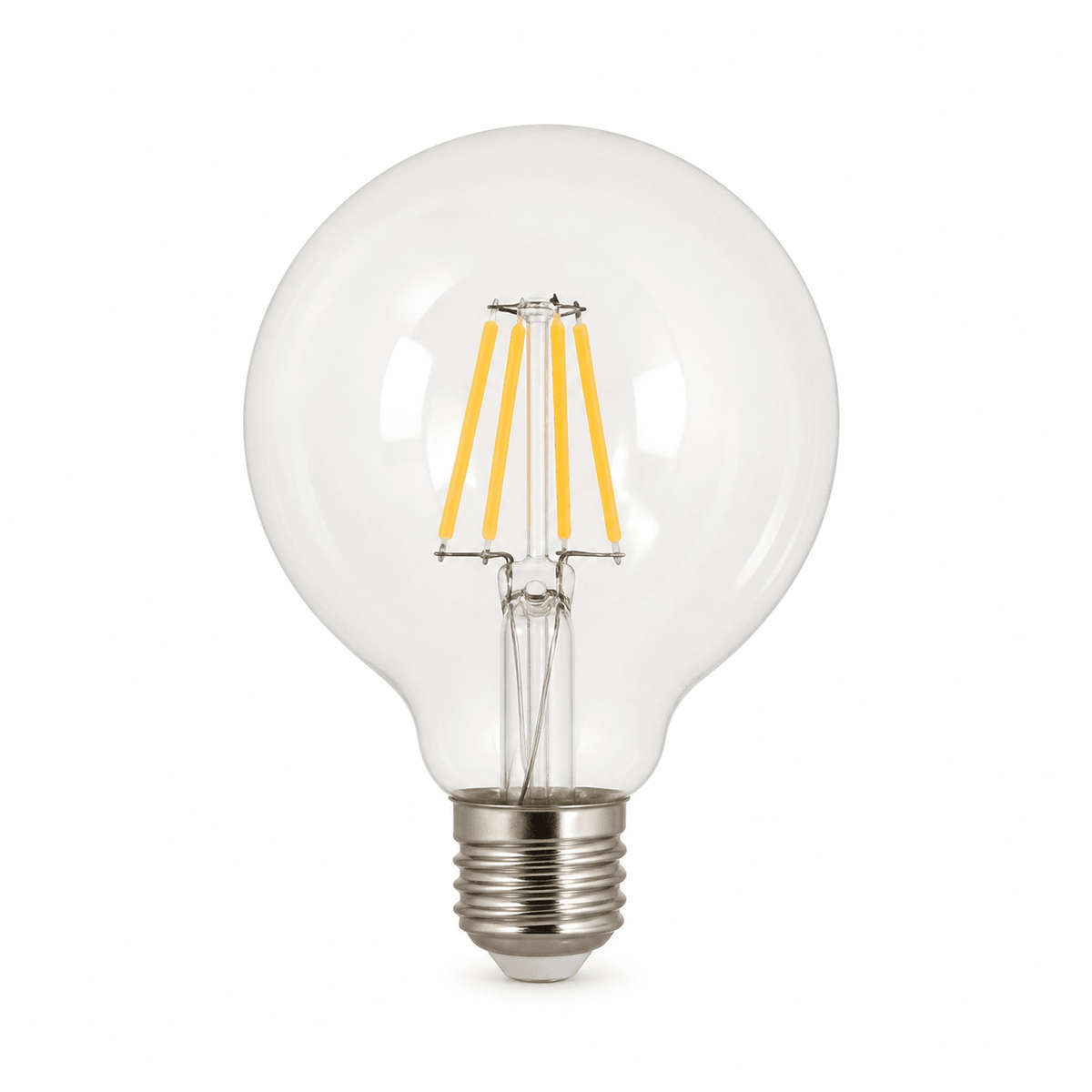 4W Dimmable Clear G95 Filament LED Bulb  E27, 2700K Warm White