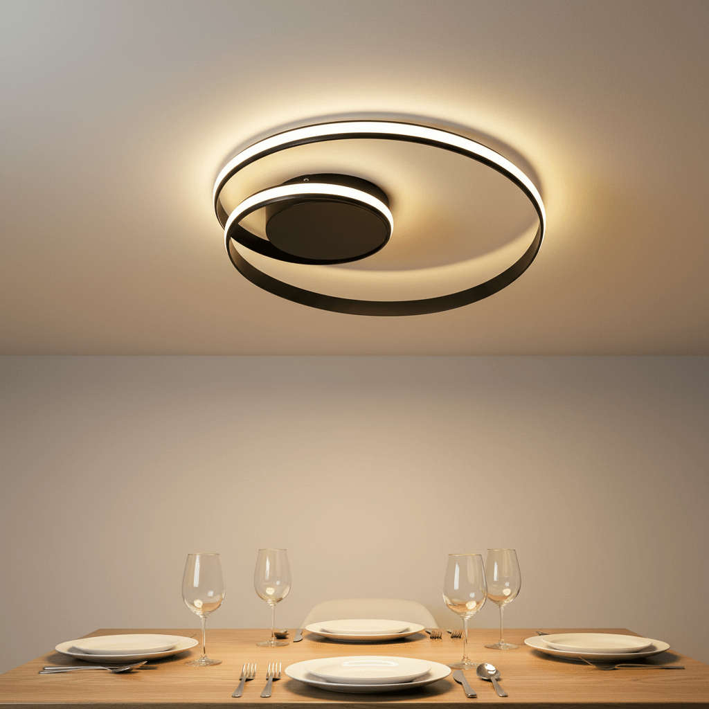 Neverend Black LED Ceiling Light - 30W - 3000K - IP44