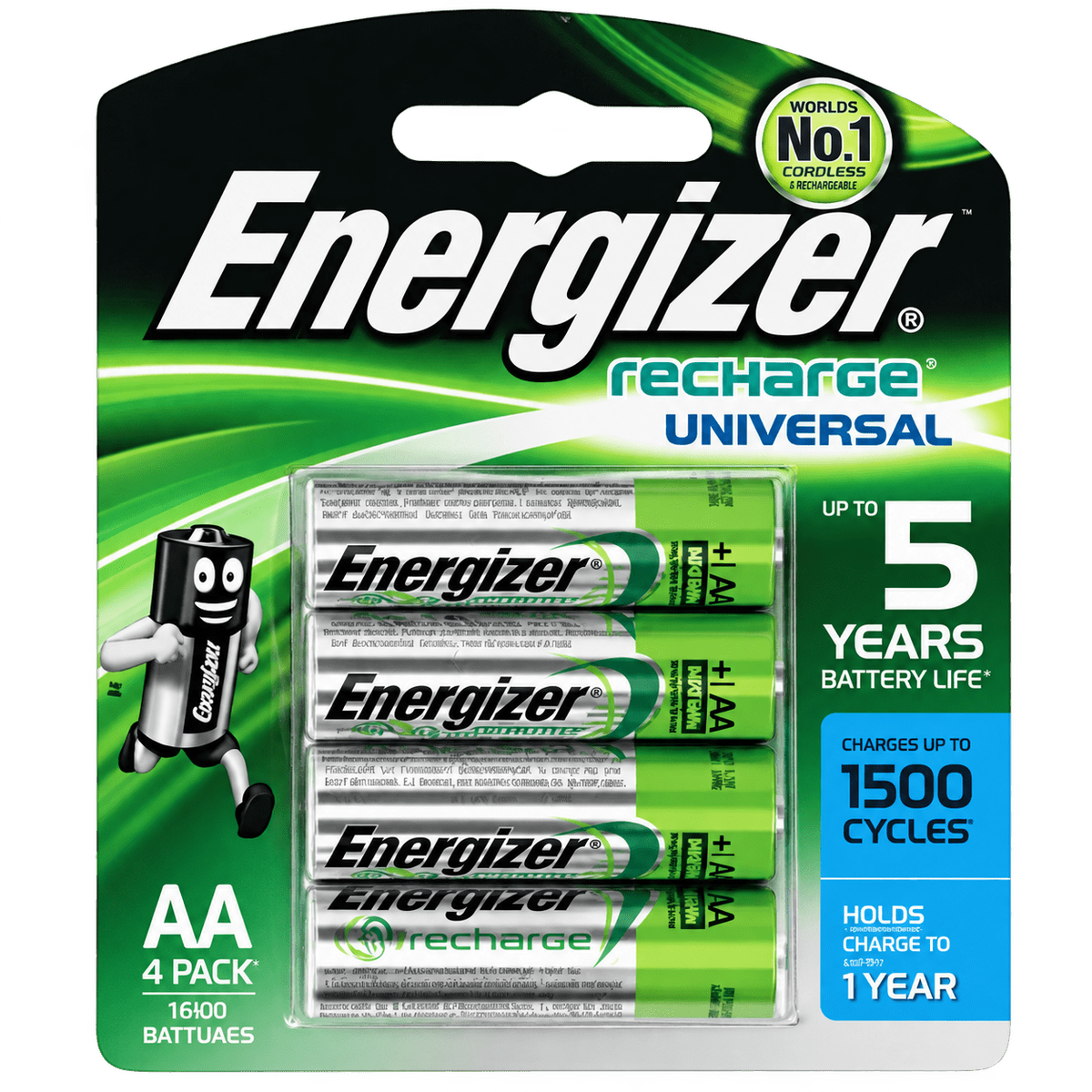 Rechargeable Batteries - AA 4 Pack