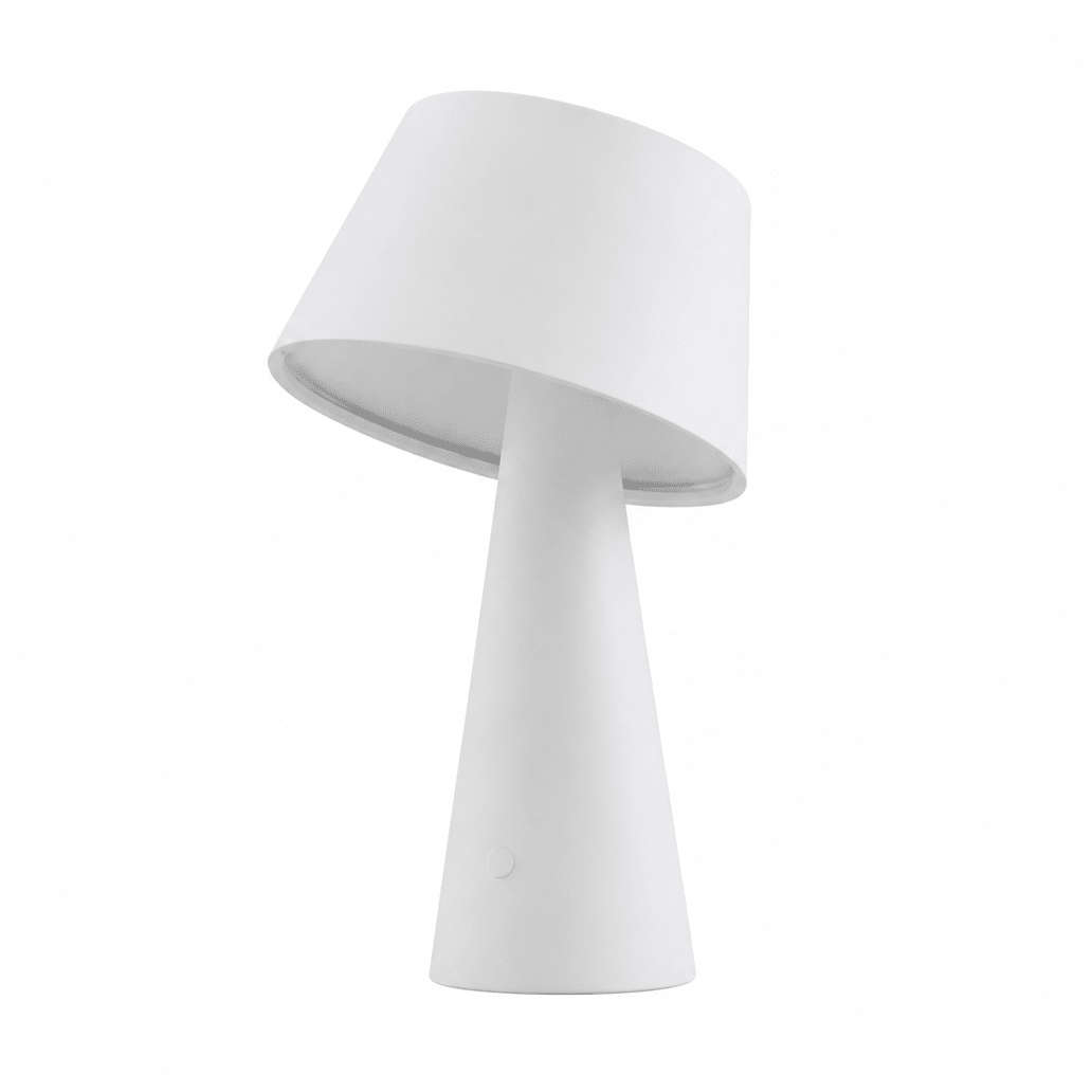 Fuji White Solar LED Table Lamp - Rechargeable & Dimmable