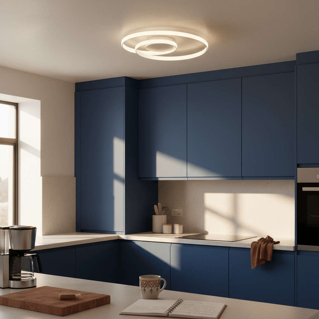 White Round LED Ceiling Light, 30W, IP44