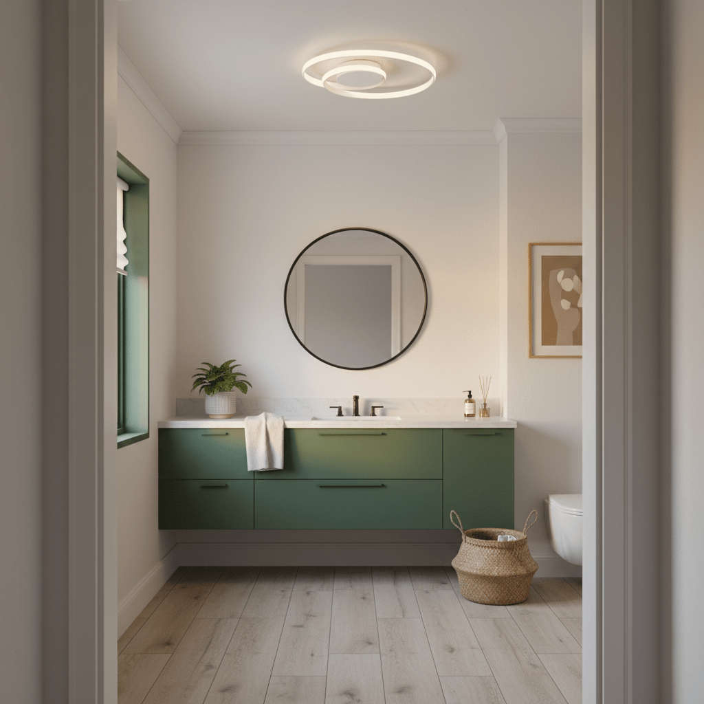 White Round LED Ceiling Light, 30W, IP44