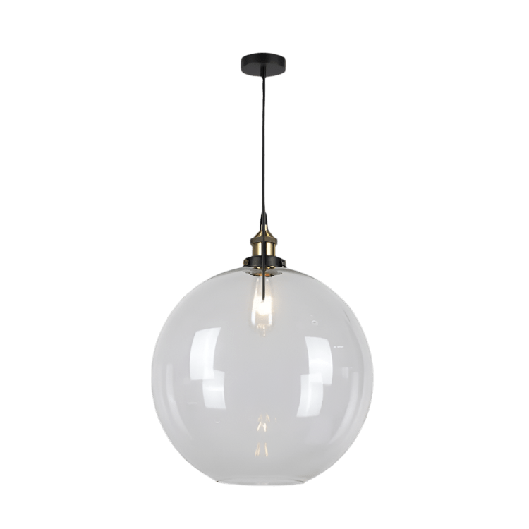 Antique Brass Glass Pendant Light