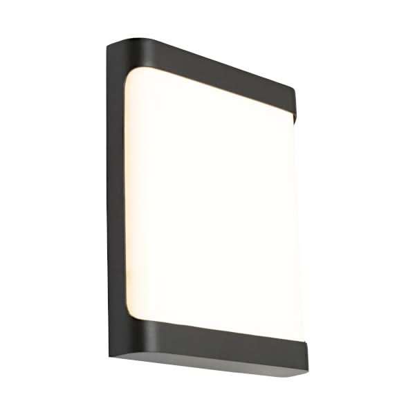 Coastal Black LED Outdoor Wall Light - IP54 Warm White