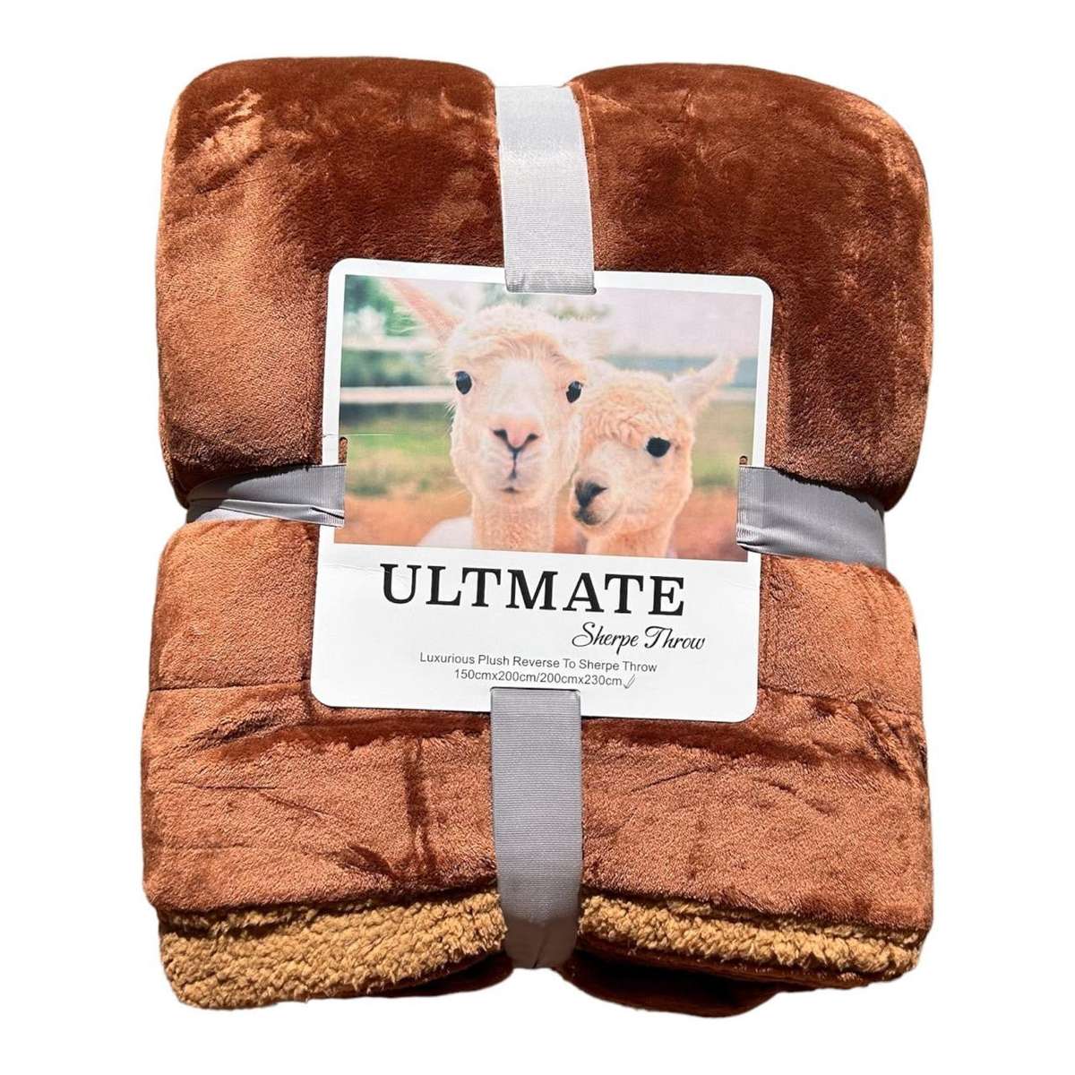 Queen Size Polyester Blanket - Brown