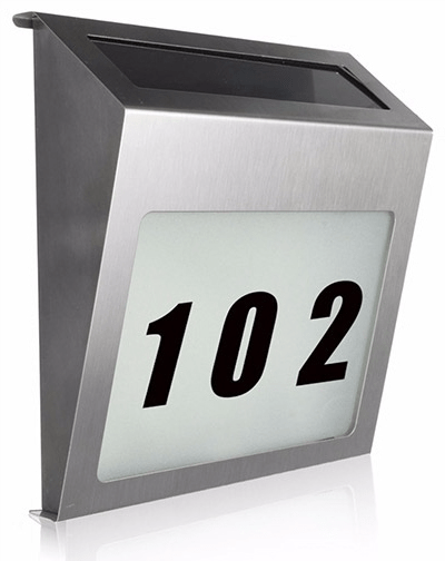Solar House Number Light