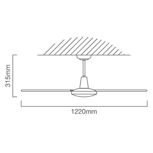 Black Industrial Ceiling Fan 3 Blades