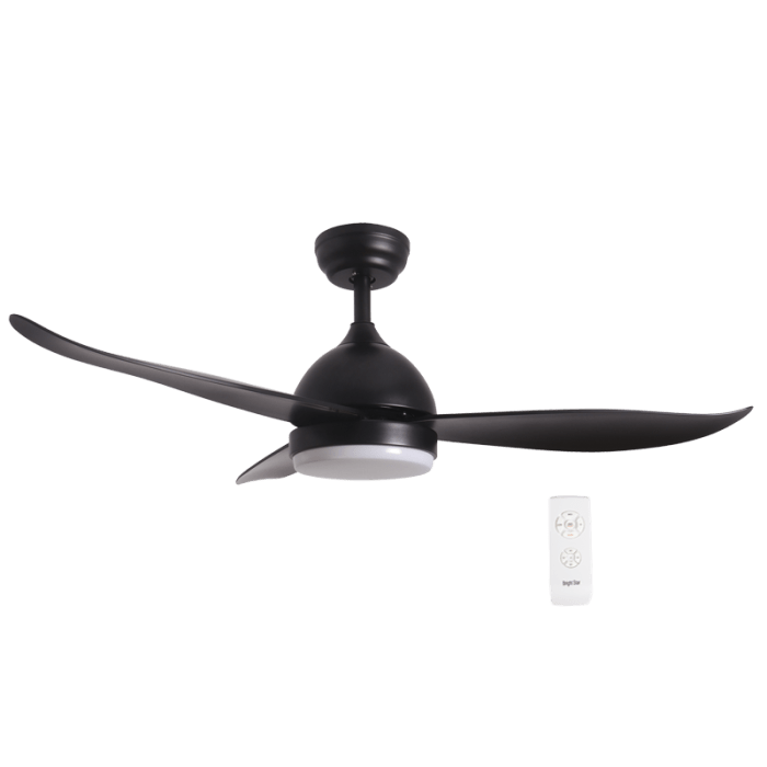 LED Ceiling Fan - 3 Blade Matt Black FCF080