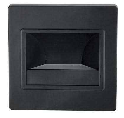 Square LED Foot Light - Black / Warm White 2700K