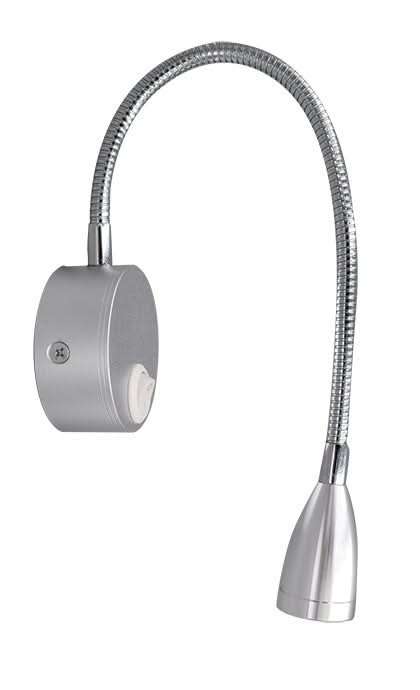 LED Wall Light - 1W Goose Neck Reading Light (Round Base)