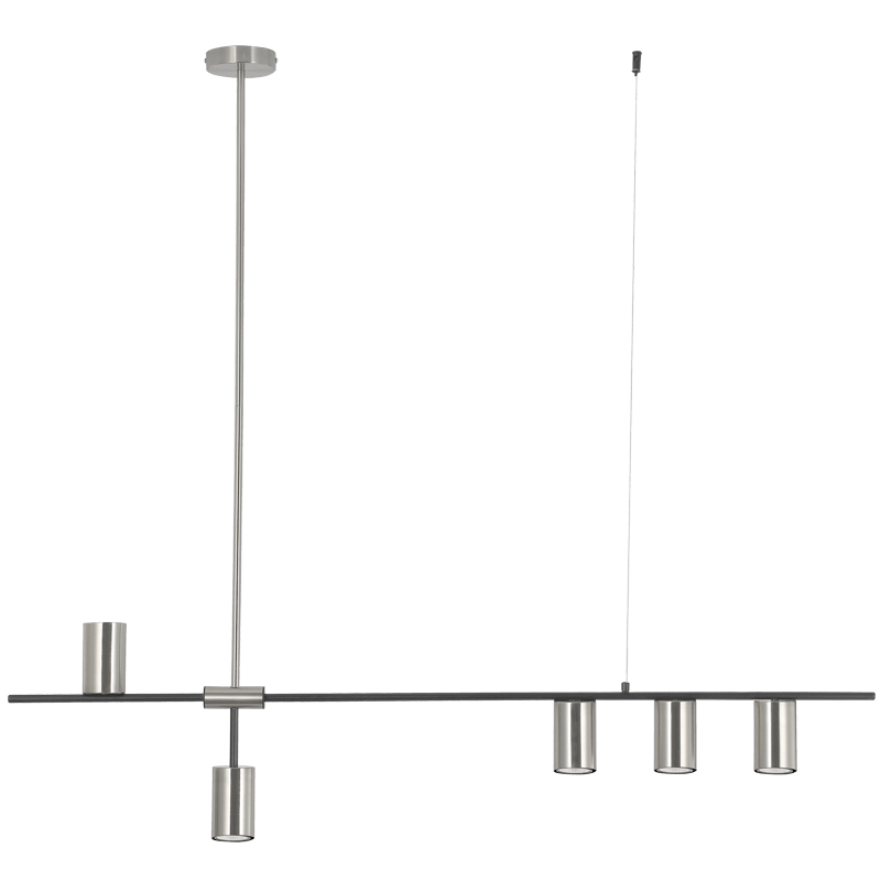 Black and Satin Metal Pendant - PEN461/5