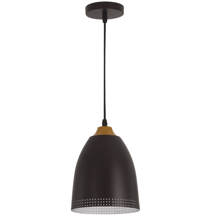 Metal Pendant with Wood Finish PEN609
