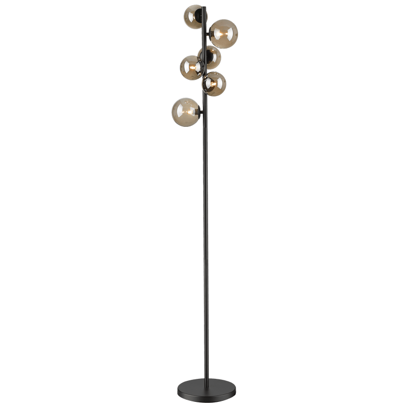 Floor Lamp with Smoke Colour Glass SL401