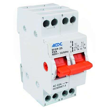 2 Pole 40A DIN Changeover Switch