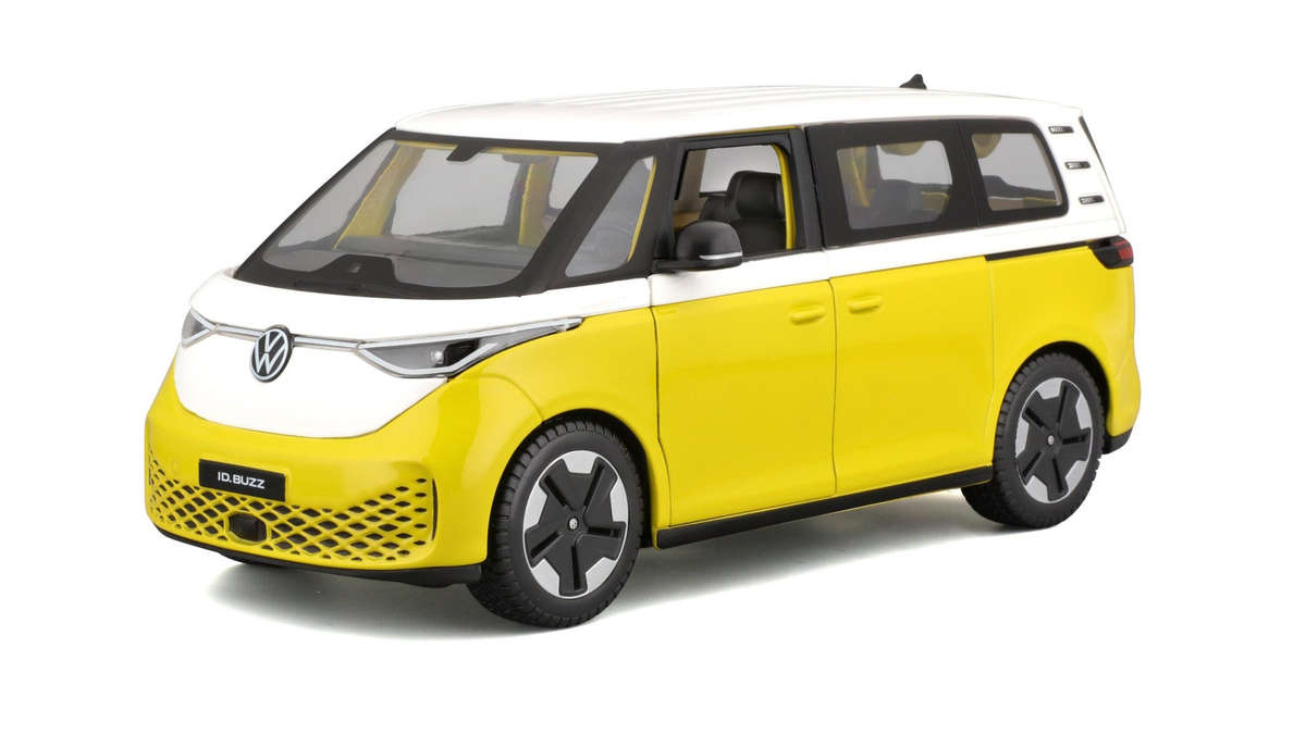 Volkswagen ID Buzz 2023 White/Yellow (scale 1:24)