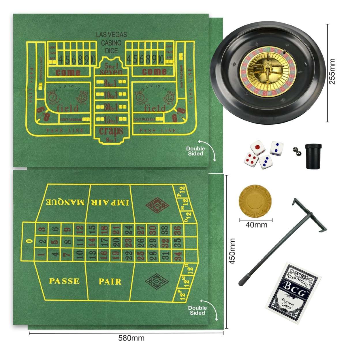 5 In 1 Casino Game Set (in tin)
