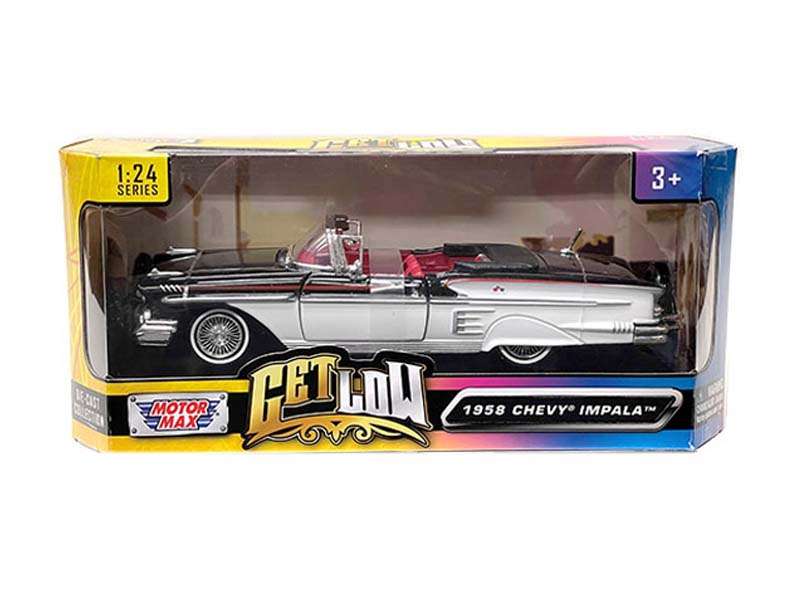 Chevrolet Impala Get Low White/Black 1958 (scale 1 : 24)