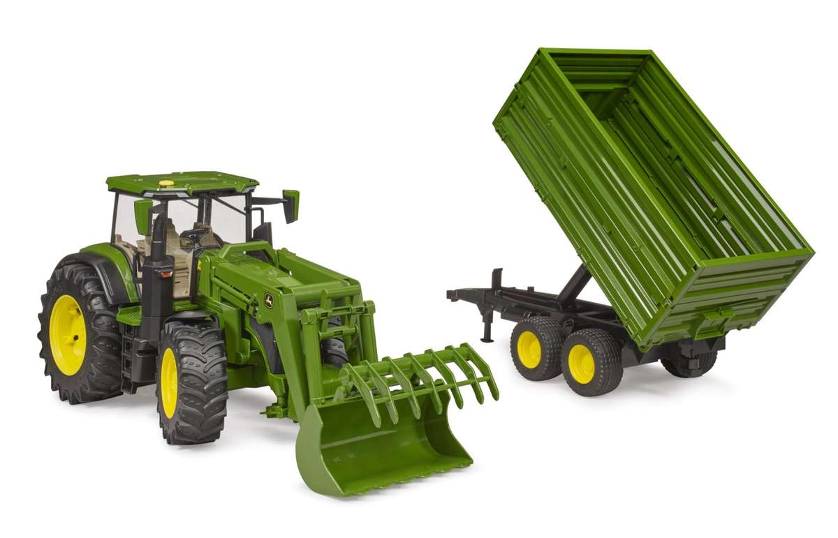 John Deere 7R 350 with Frontloader & Tipper Bruder