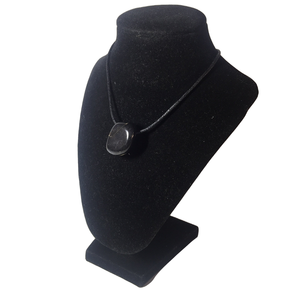 Assorted Tumble Gemstone Necklace on Black Cord - Crystal Geological